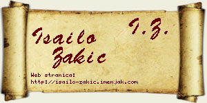 Isailo Zakić vizit kartica